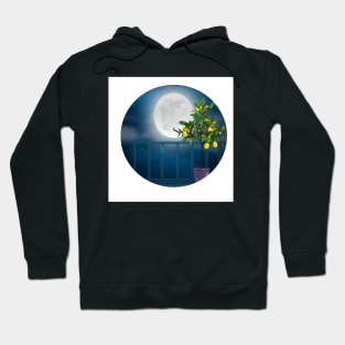 View from the balcony-Lemon Tree underthe moon Hoodie